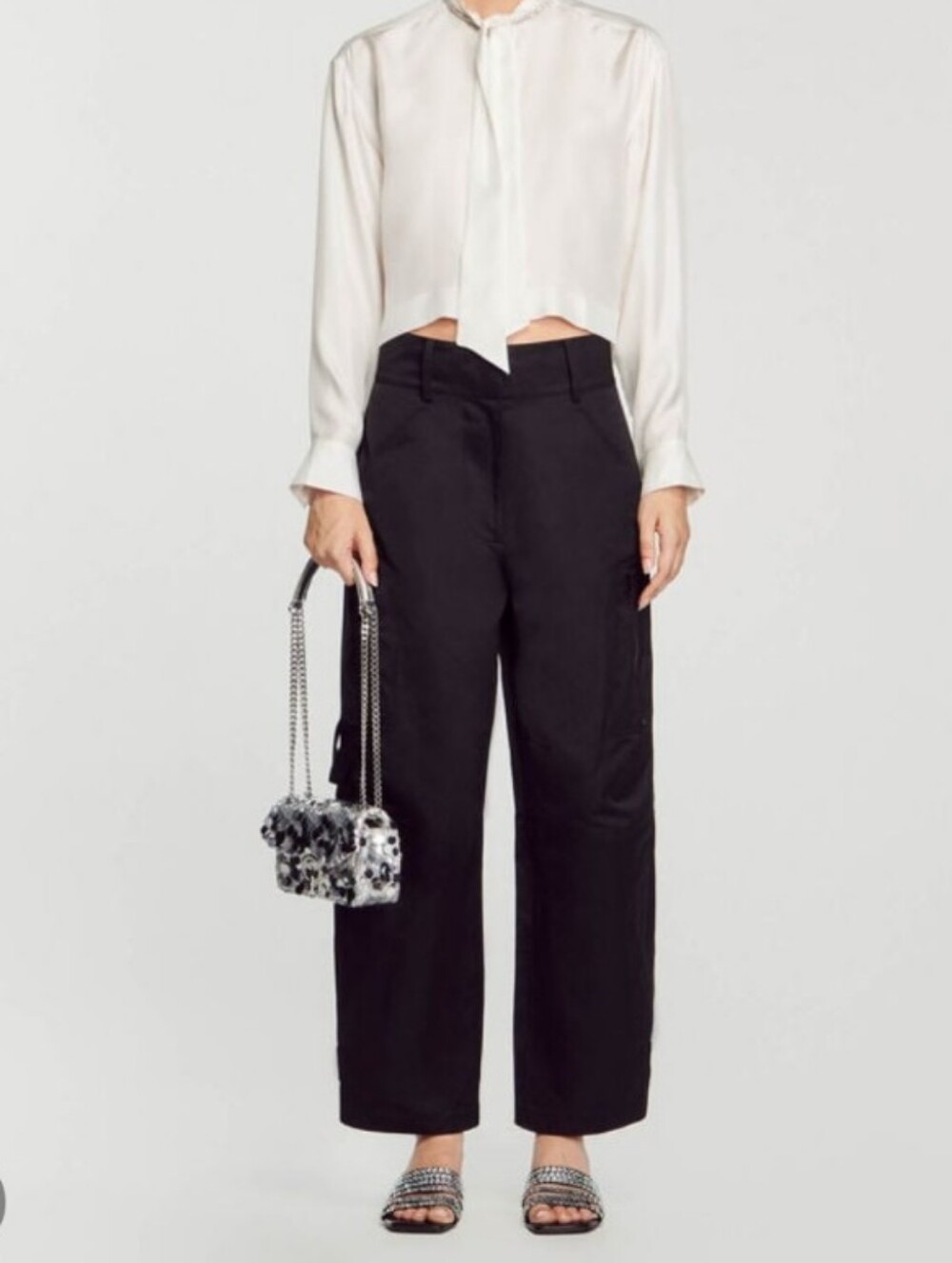 Sandro Cargo Utility Ankle Pants 36 - Picture 3 of 13